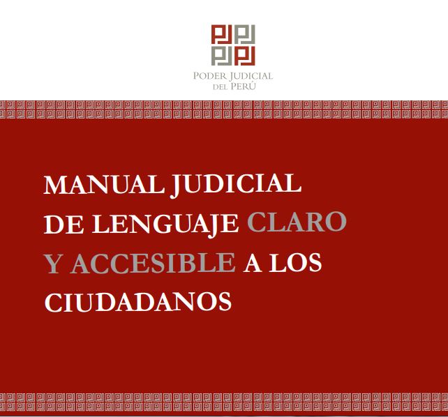 Manual Judicial de Lenguaje Claro y Accesible a los ciudadanos