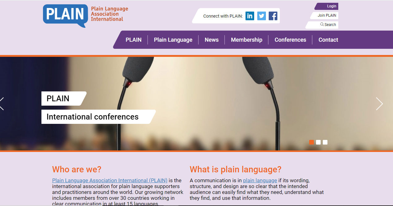 Plain Language Association International (PLAIN)